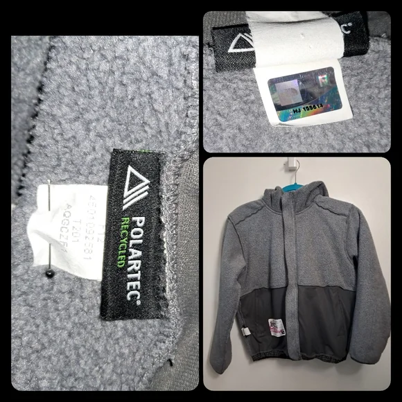 The North Face TNF Denali Polartec Fleece Boys Youth Hooded Full Zip Jacket M